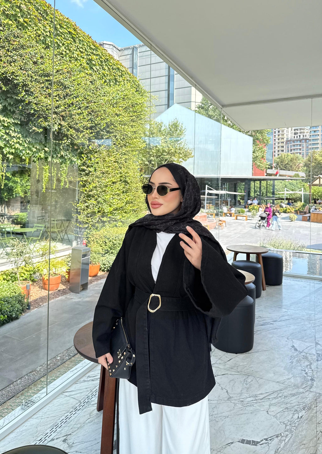 Asena Belted Denim Jacket