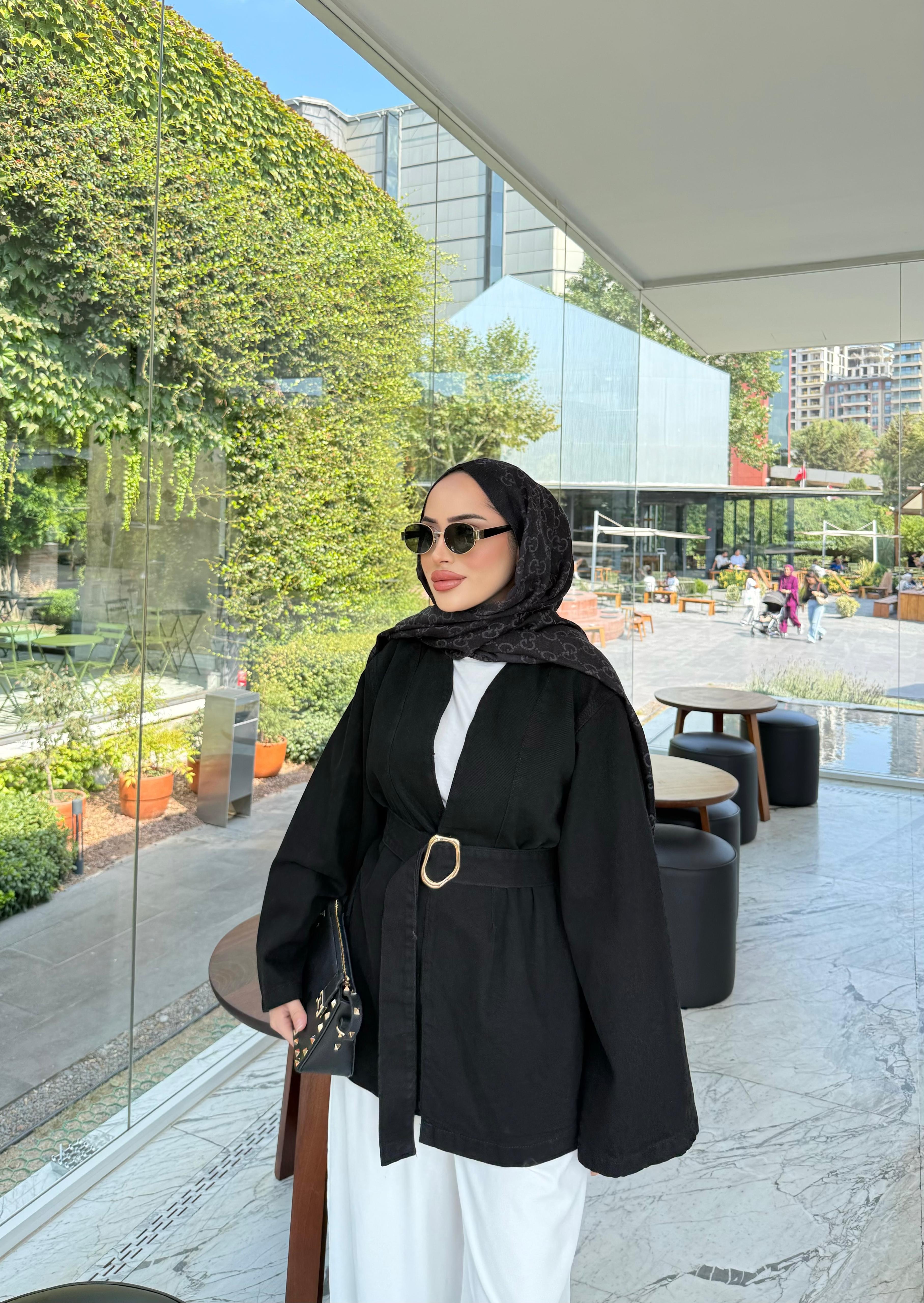 Asena Belted Denim Jacket