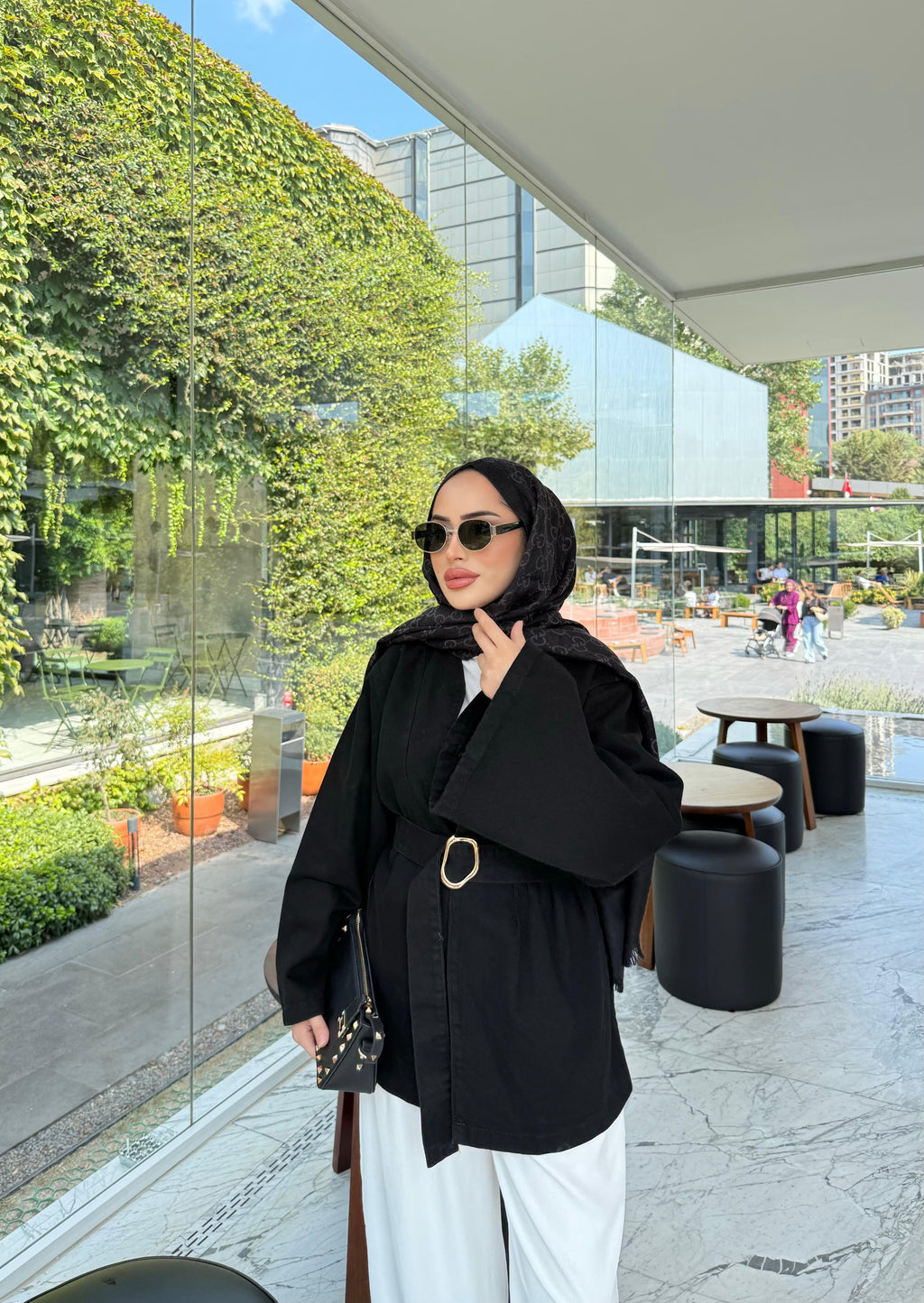 Asena Belted Denim Jacket