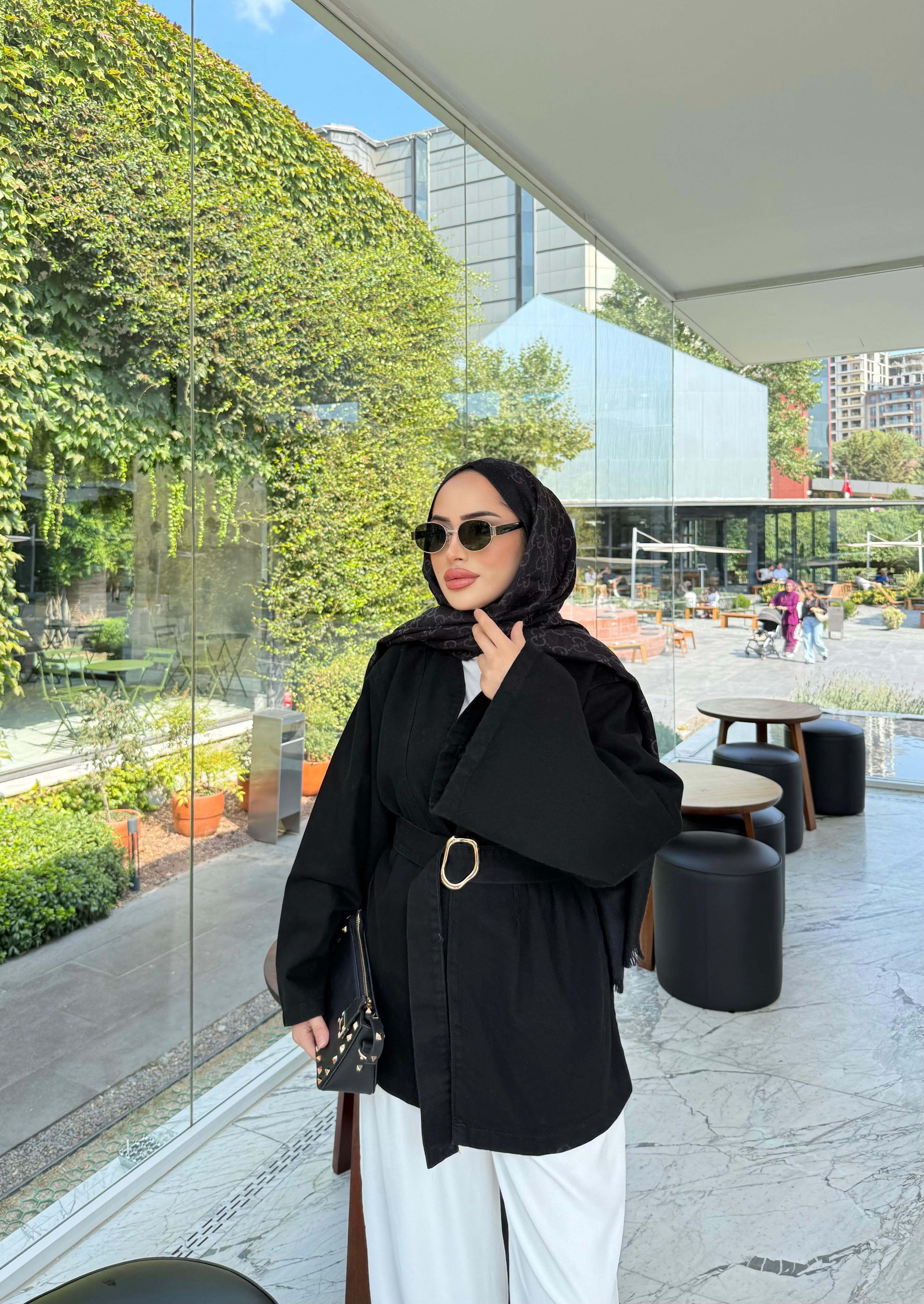 Asena Belted Denim Jacket