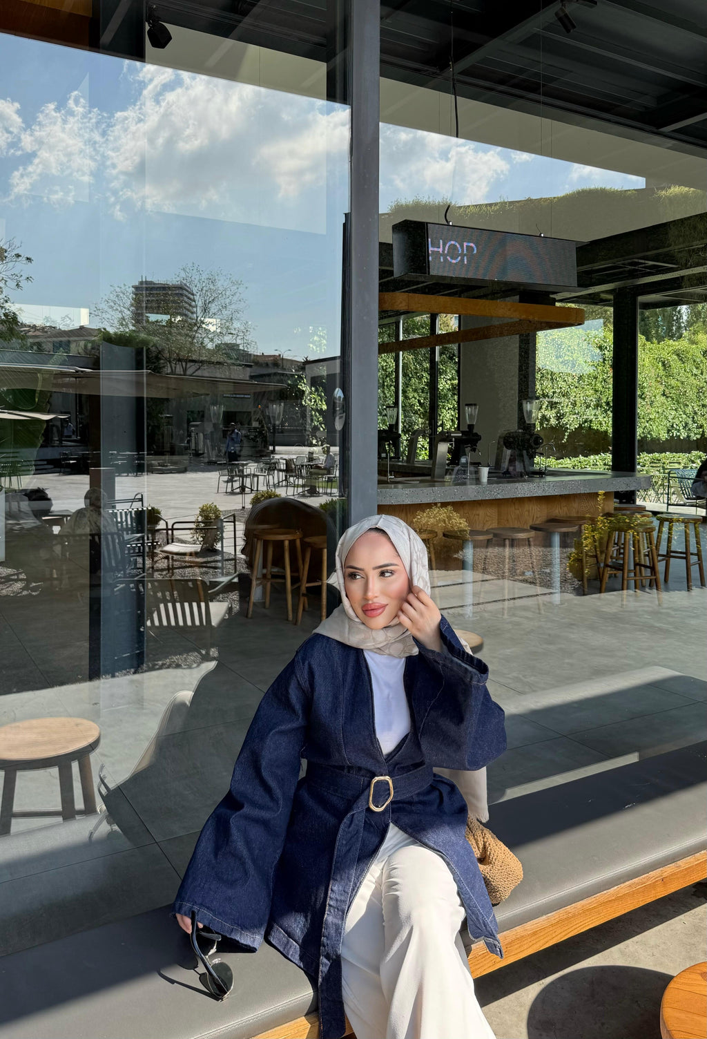 Asena Belted Denim Jacket