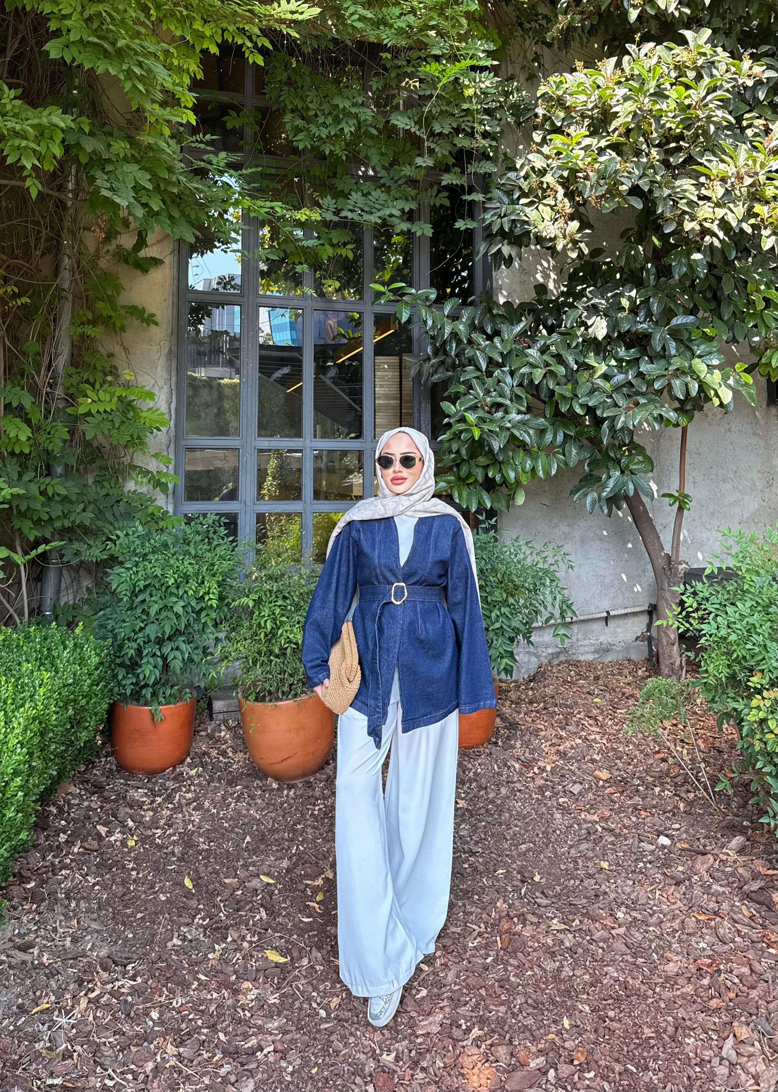 Asena Belted Denim Jacket