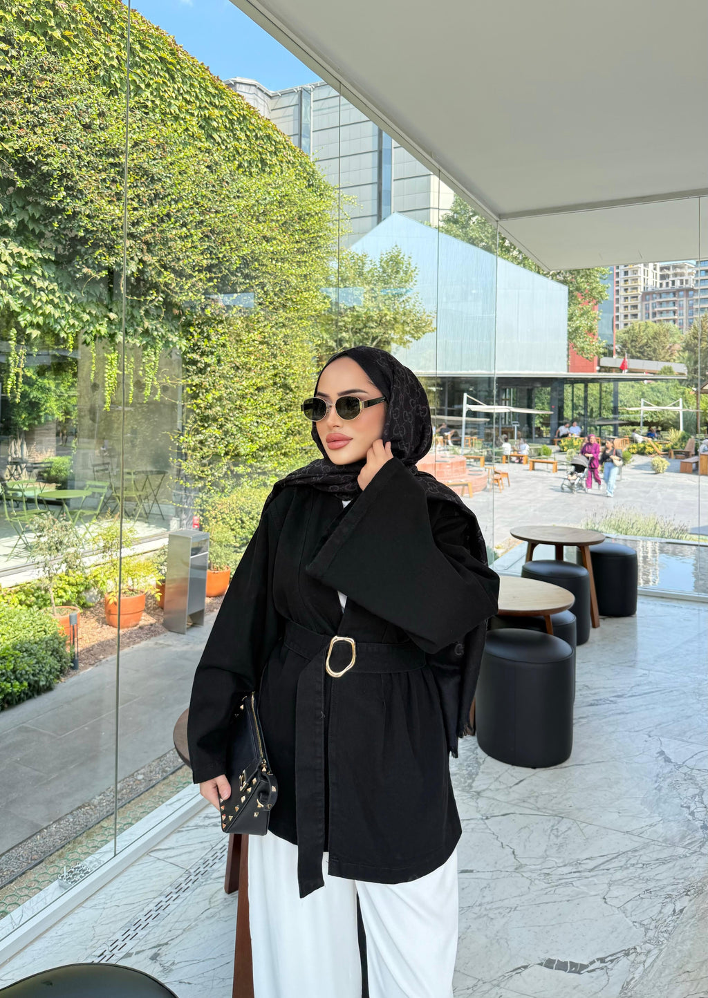 Asena Belted Denim Jacket