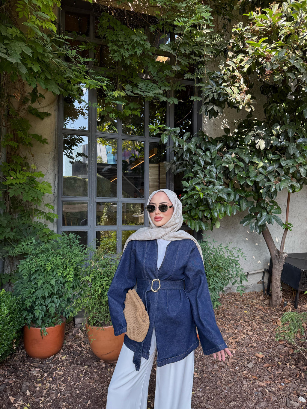 Asena Belted Denim Jacket