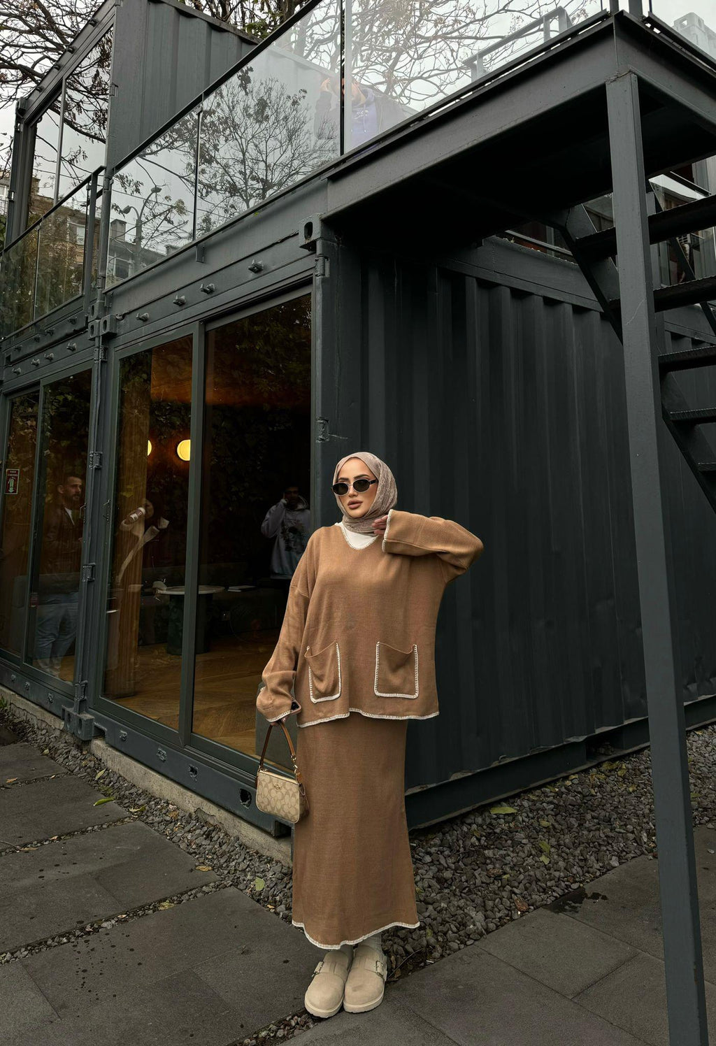 Senqa Lace-Detail Knit Skirt Set