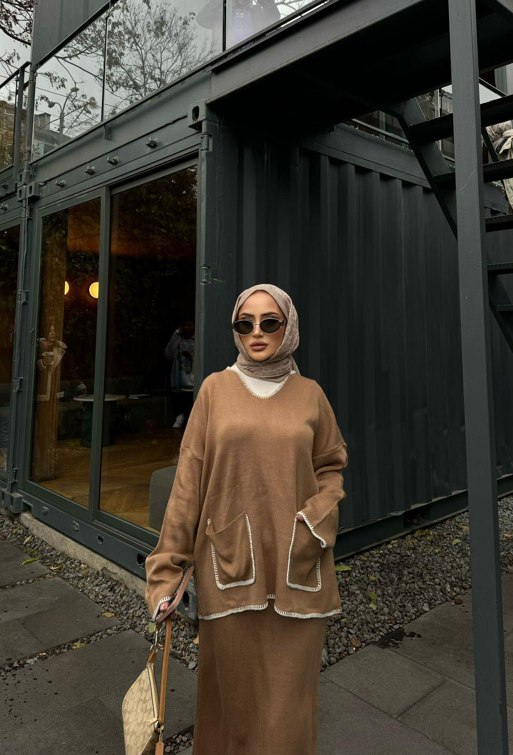 Senqa Lace-Detail Knit Skirt Set