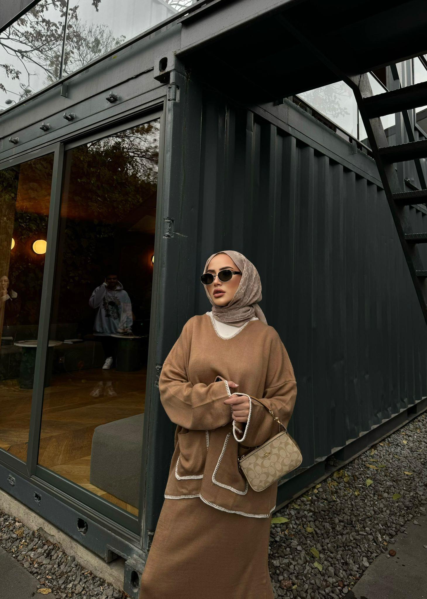 Senqa Lace-Detail Knit Skirt Set